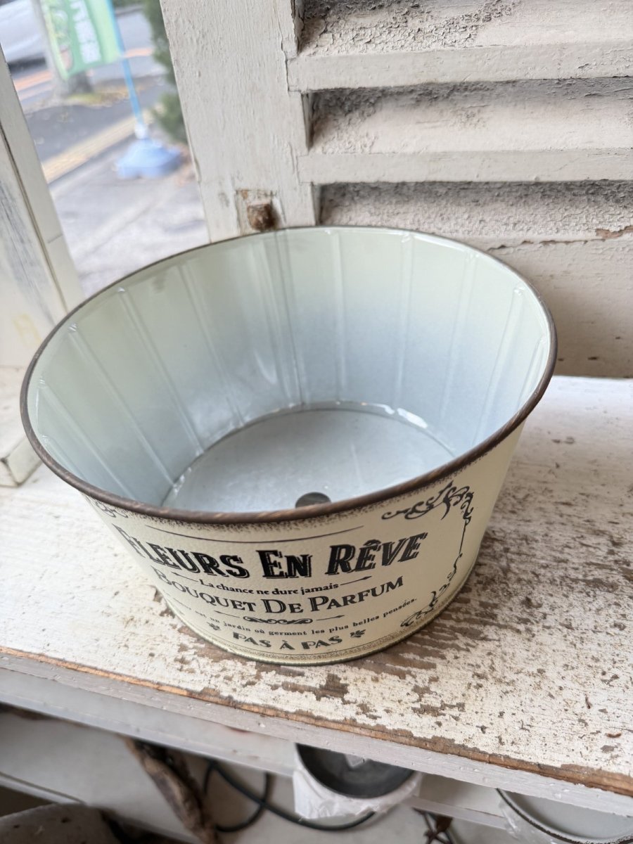 画像4: アンティークフルールローポットSW  φ22cm (4)